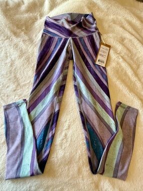 Niyama Sol Purple Haze & Mint Striped Leggings